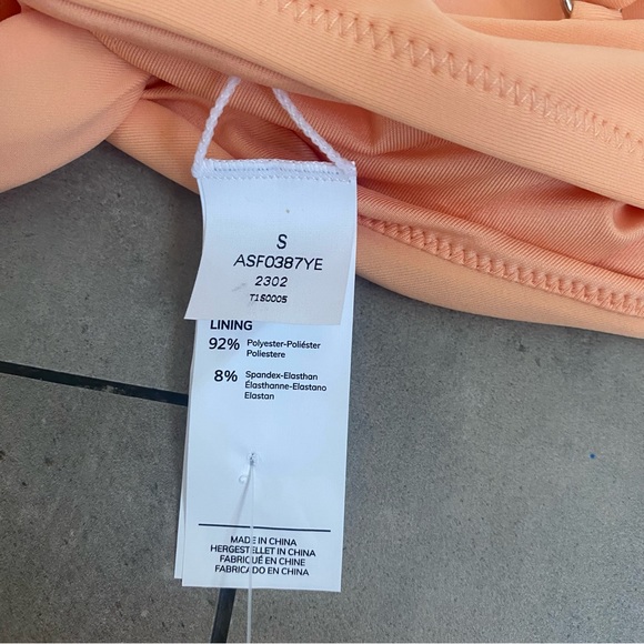 NEW Cupshe Romantic Flower Twist-Front Bralette and Hipster Bikini orange small - Picture 12 of 12